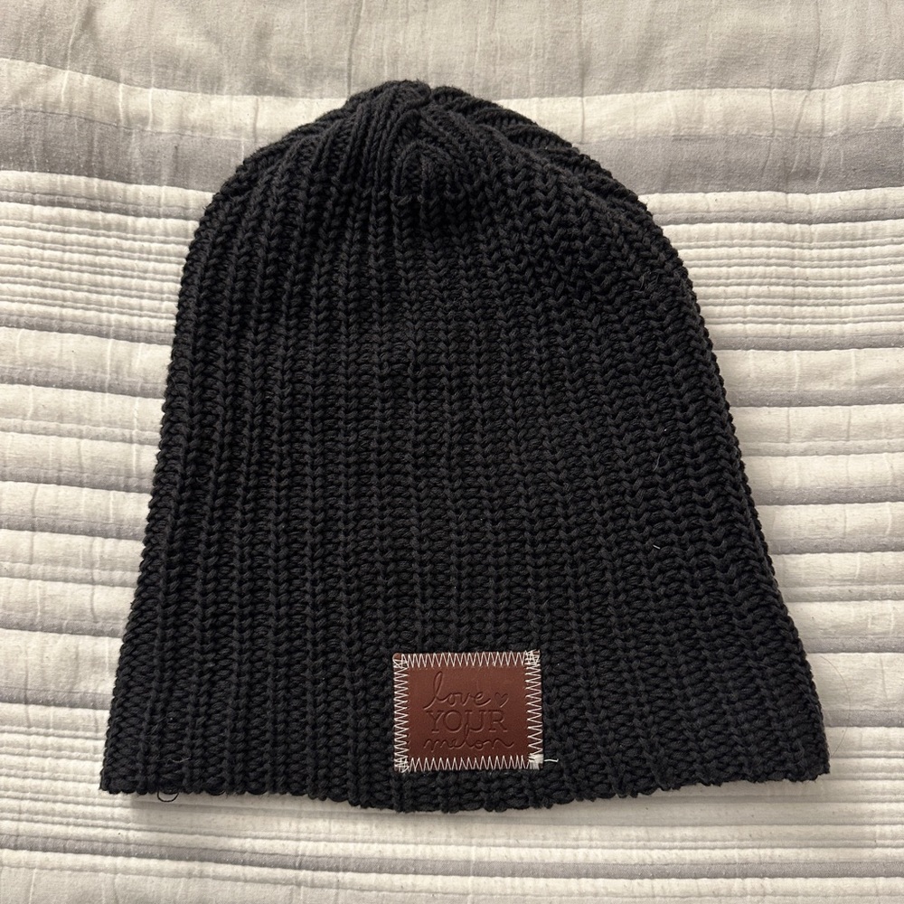 Love Your Melon Black Knitted Winter Hat